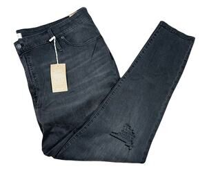 NWT Madewell Plus Size Curvy High-Rise Skinny Jeans in Black Sea Size 37 Stretch
